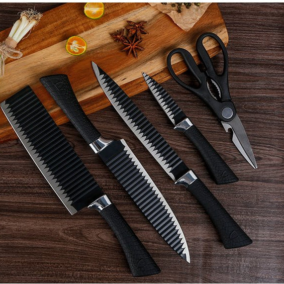 2285 Stainless Steel Knife Set With Chef Peeler And Scissor (6 Pieces)