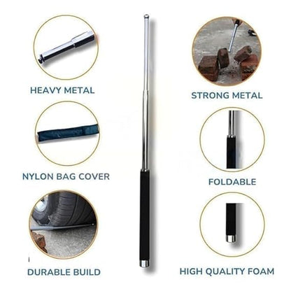 SteelGuard™ Extend | Self Defence Tactical Rod (Heavy Metal and Extendable)
