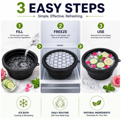 Original Foldable Ice Face Bowl with Built-In Ice Mold