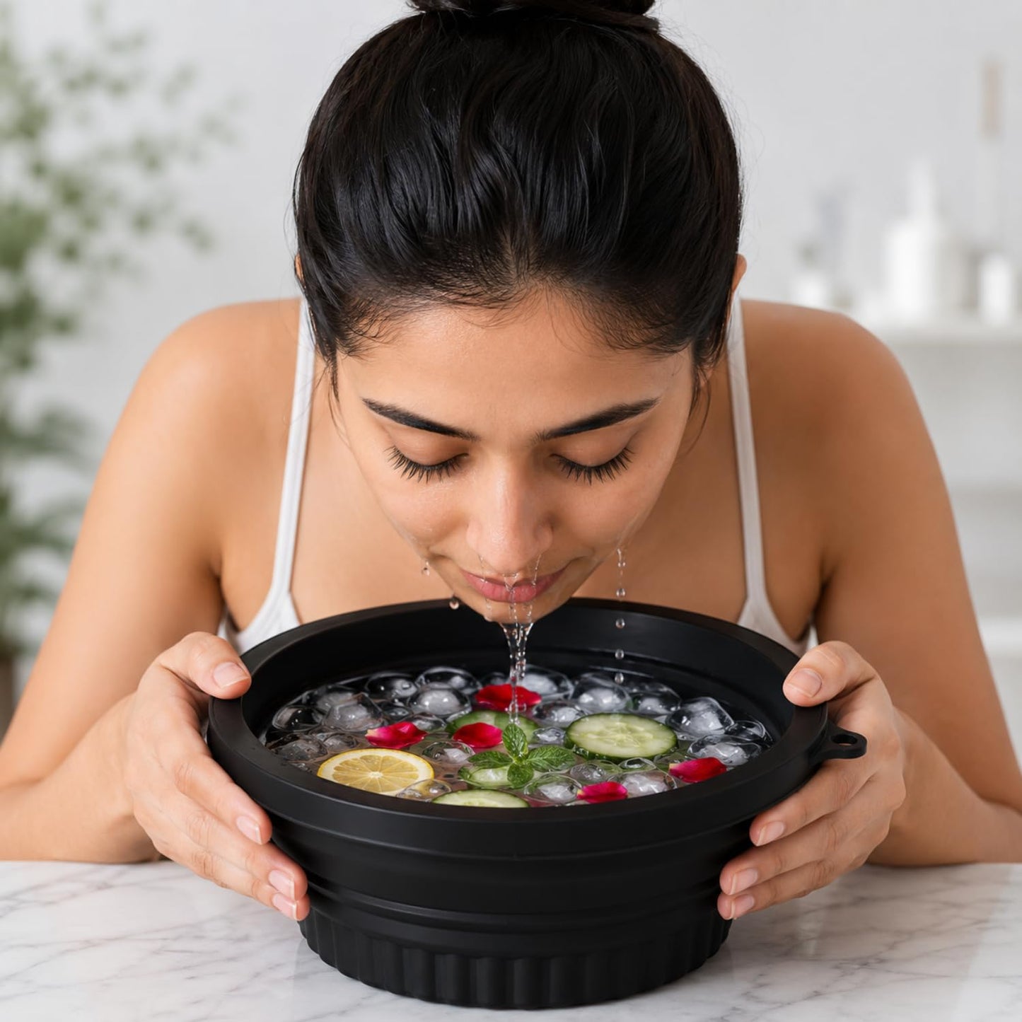 Original Foldable Ice Face Bowl with Built-In Ice Mold