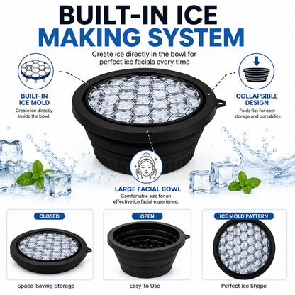 Original Foldable Ice Face Bowl with Built-In Ice Mold