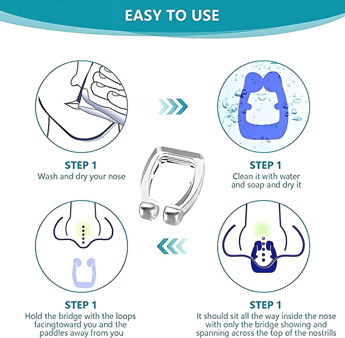 SnoreFree Magnetic Anti-Snoring Silicone Nose Clip