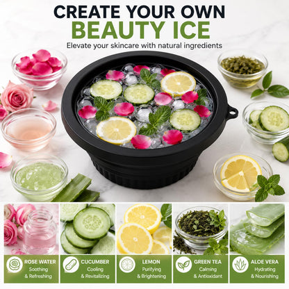 Original Foldable Ice Face Bowl with Built-In Ice Mold