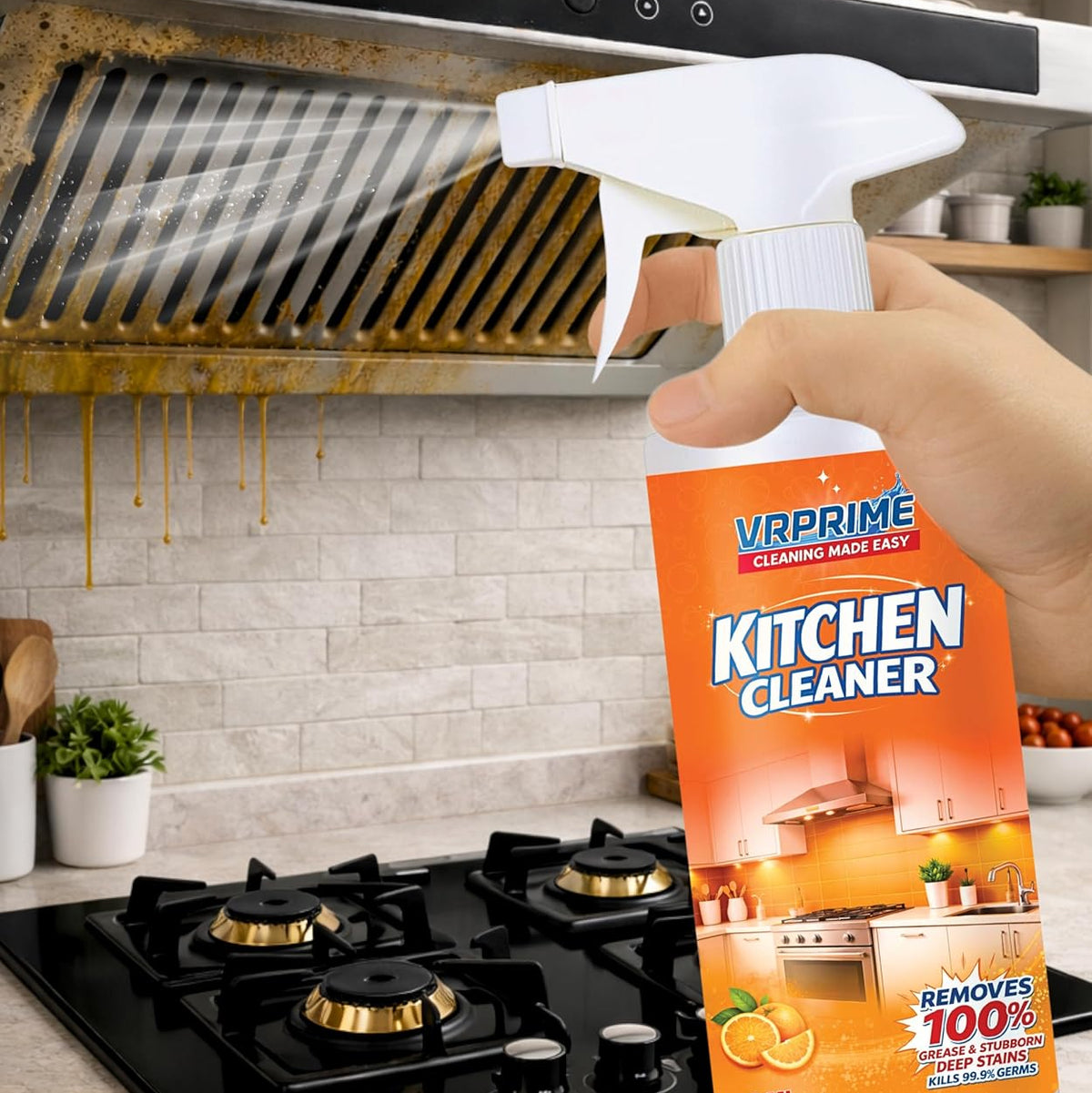 Scrubsy Advance Heavy-Duty Kitchen Oil & Stain Degreaser Spray - Big Size