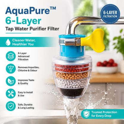 AquaPure™ 6-Layer Tap Water Purifier Filter 🚰✨