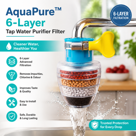 AquaPure™ 6-Layer Tap Water Purifier Filter 🚰✨