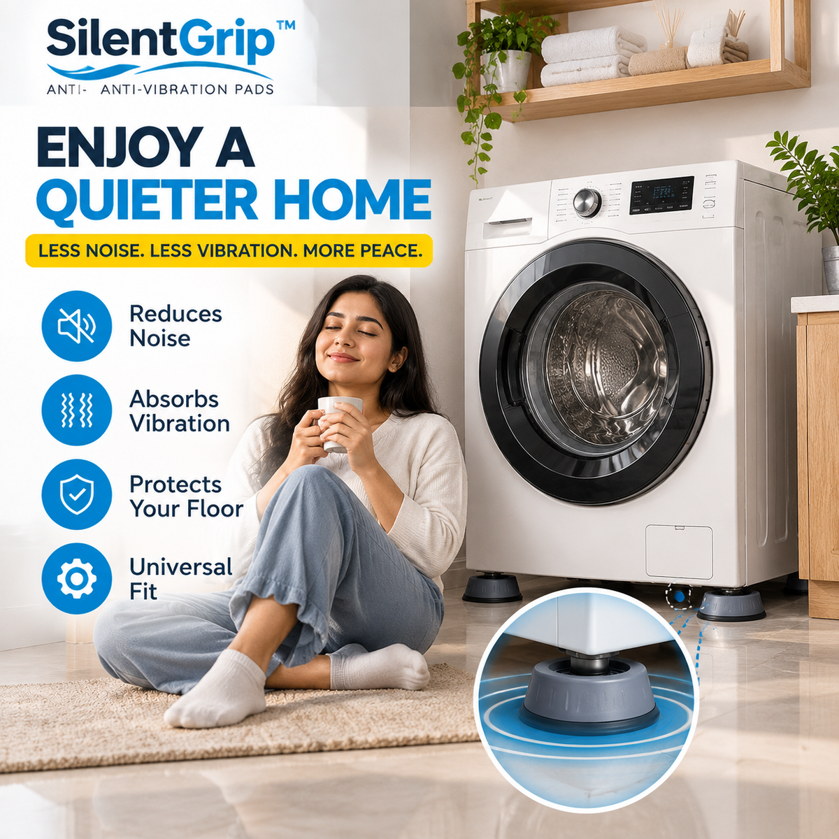 SilentGrip Anti-Vibration Pads (Set of 4)