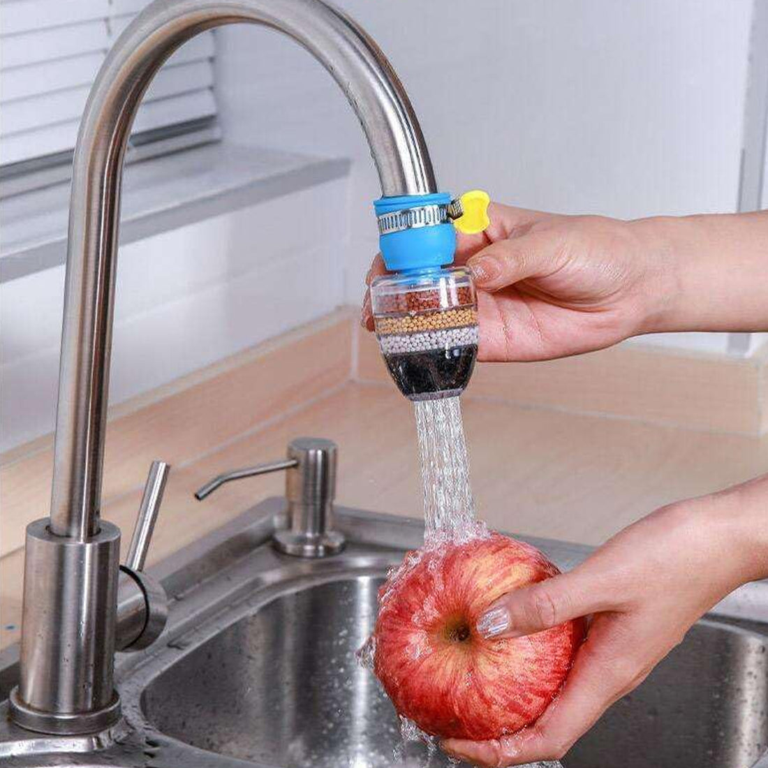9092 Water Faucet Clean Purifier Filter Cartridge Water Tap Upgrade Universal Interface Faucet Filter (Six Layer Purifier)