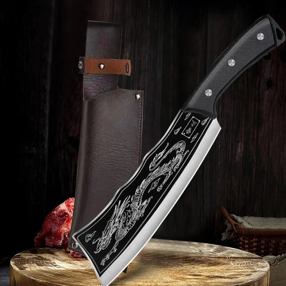 Dragon Black-Steel Katana Cleaver