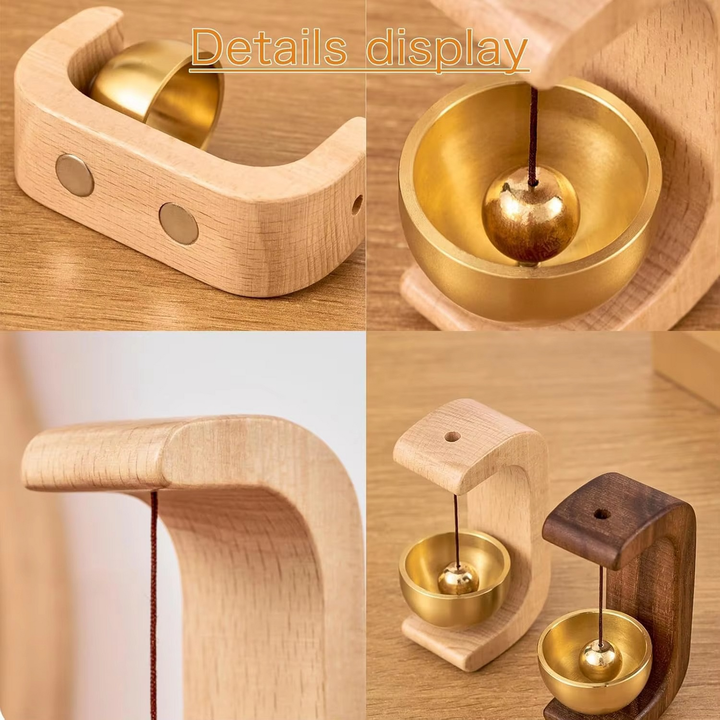 ZenBell Original Premium Japanese Magnetic Wooden Bell