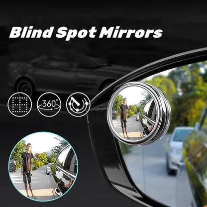 Premium Car View 360° Blind Spot Mirrors Set | Pack of 2