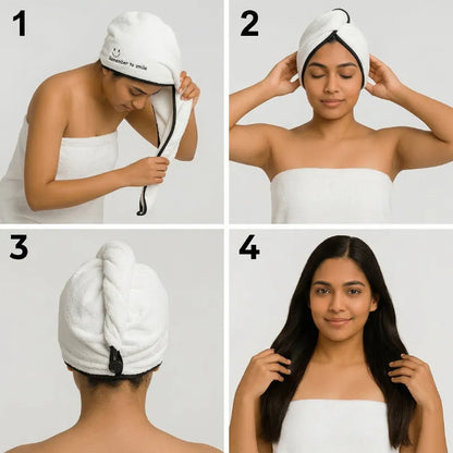 VelvetDry Microfiber Hair Towel Wrap