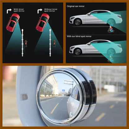 Premium Car View 360° Blind Spot Mirrors Set | Pack of 2