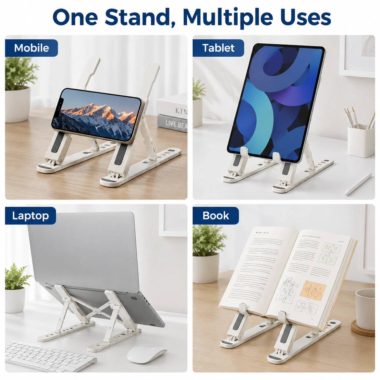 FlexiStand™ Multi-Angle Laptop, Tablet & Mobile Holder 💻📱