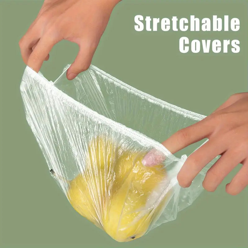 Reusable Elastic Food Storage Plastic Covers | Pack of 100 | Pack of 50 + 50 FREE