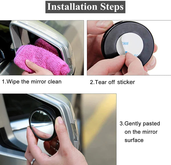 Premium Car View 360° Blind Spot Mirrors Set | Pack of 2