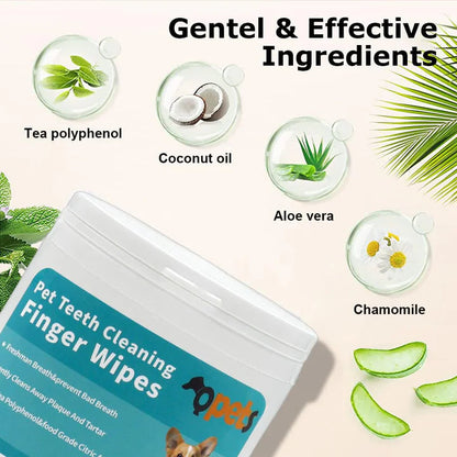 Pet Dental Wipes – Pack of 25 + 25 FREE | Total - 50 Wipes Pack