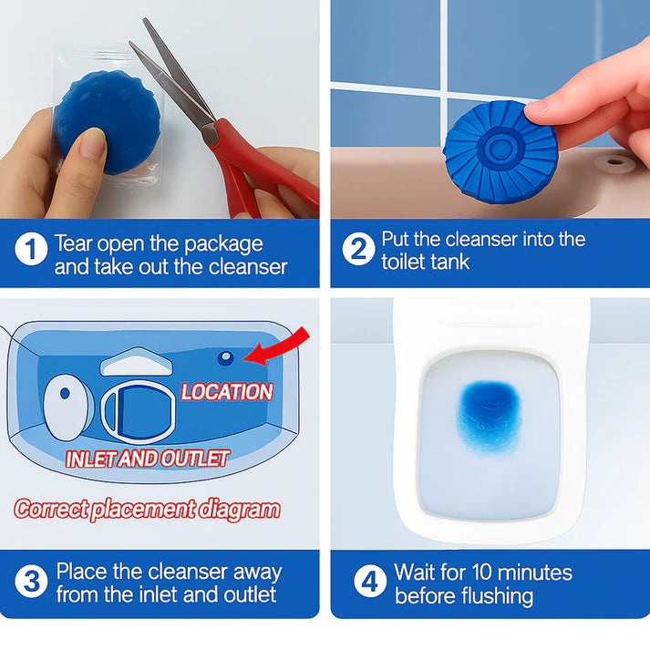 FreshFlush Toilet Cleaning Tablets | Buy 1 Get 1 FREE