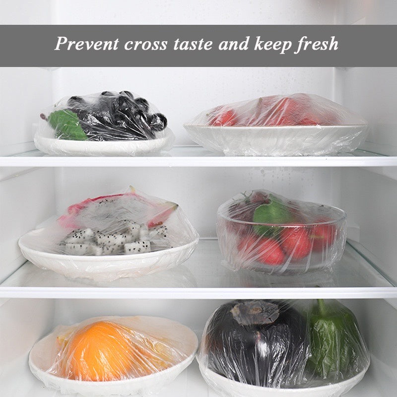 Reusable Elastic Food Storage Plastic Covers | Pack of 100 | Pack of 50 + 50 FREE