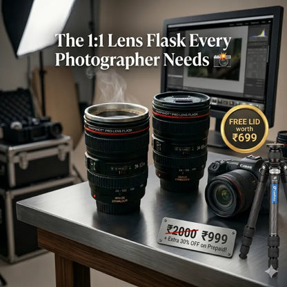 SnapShot™ Pro-Premium Lens Flask | Elite Gear Edition 📸🥤 | With Free Lid